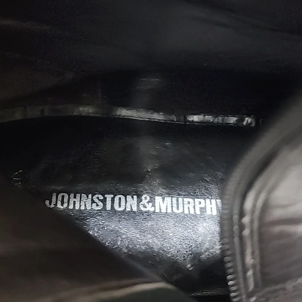 Johnston & Murphy Black Leather Chelsea Boots